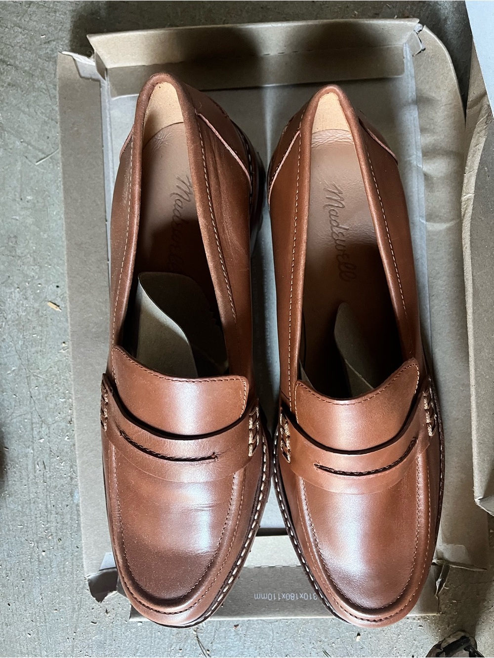 Madewell Women's Brown Leather Penny Loafers